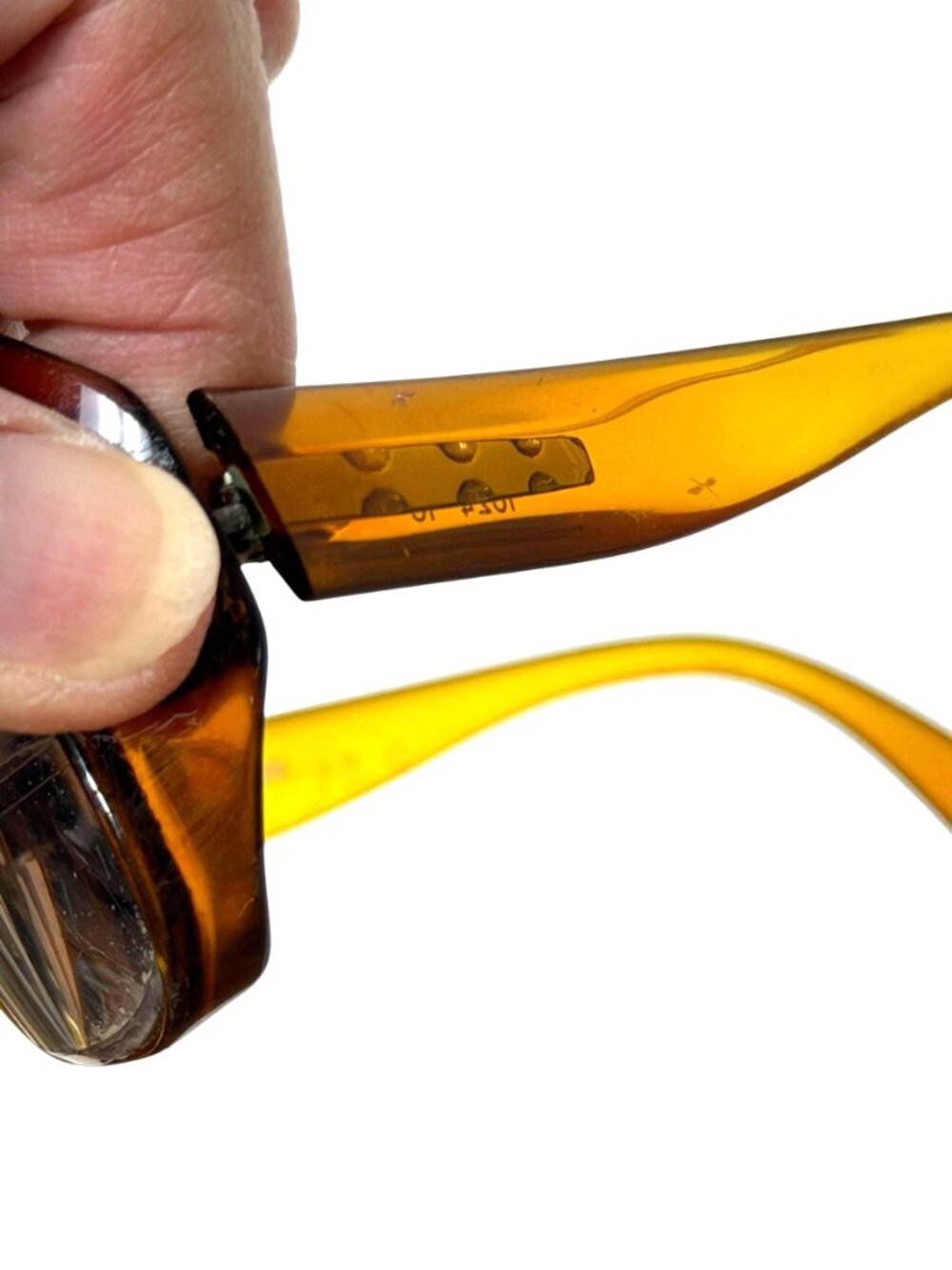 1970s Playboy 1024 Eyeglasses Frame Germany Honey Amber color - Picture 9 of 11